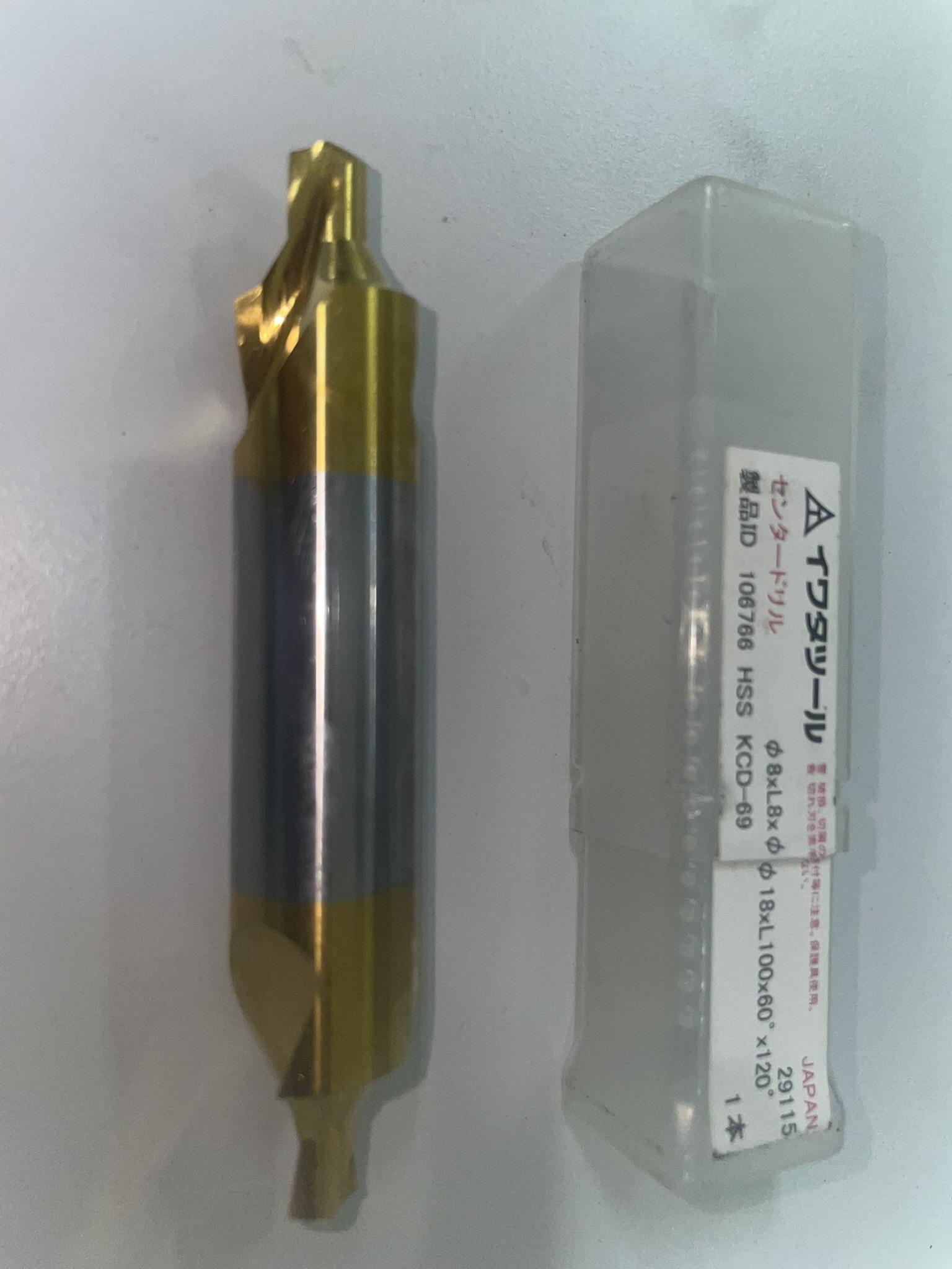 CENTER DRILL (( KCD 69 ) 8X8XF13X18X60X120 TIN)